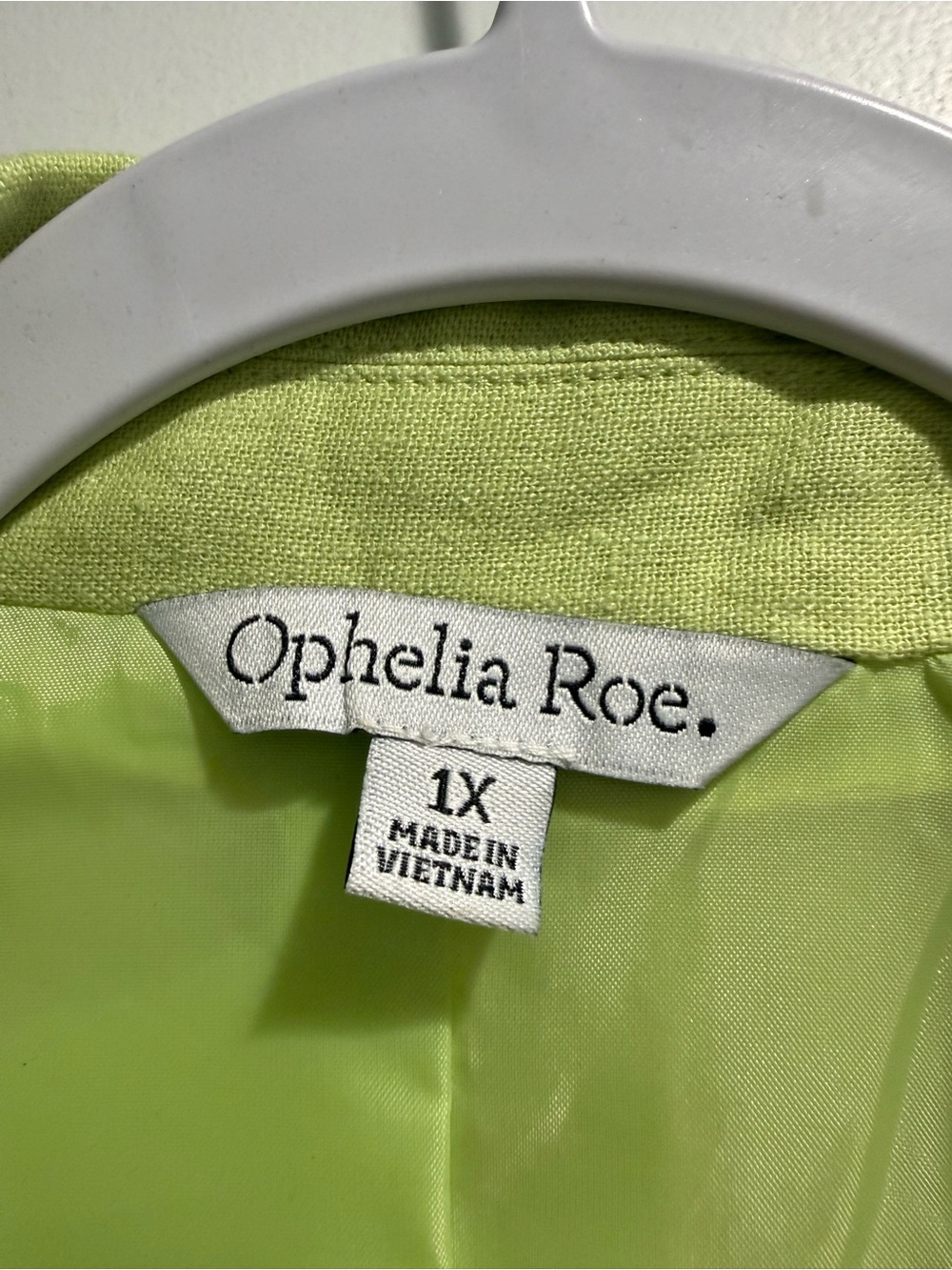 Light/Bright Green Linen Women's Single-Button Blazer Jacket - Picture 2 of 5